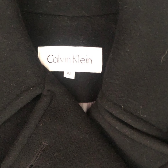 Calvin Klein Elegant Black Pea Coat - Picture 5 of 7